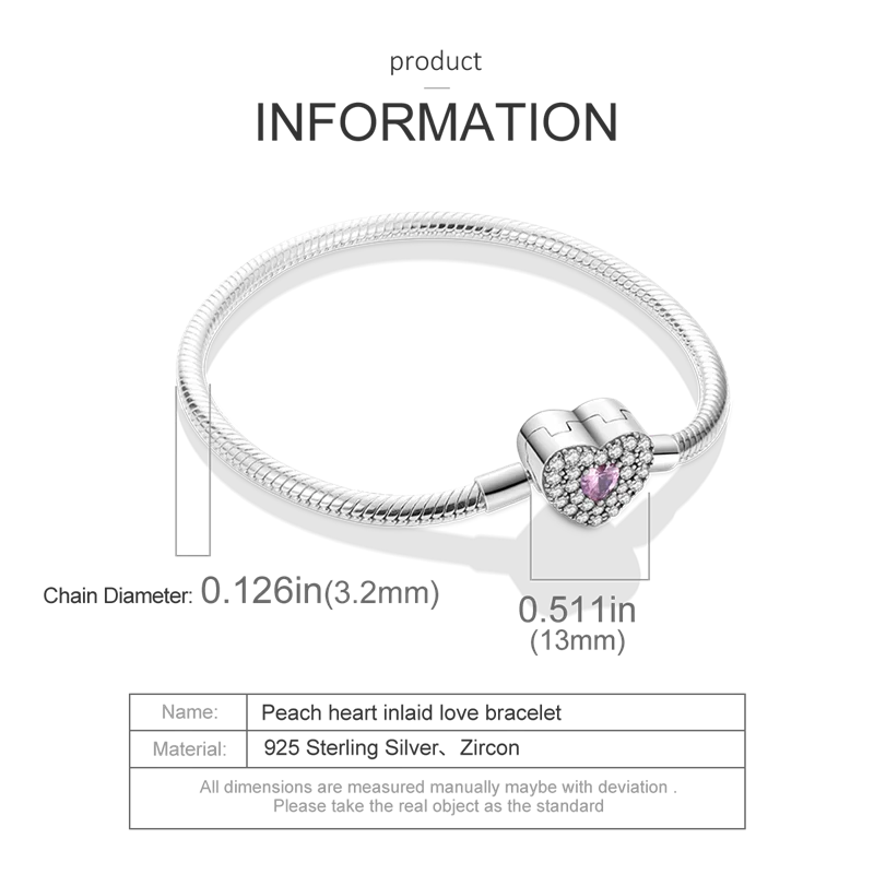 925 Sterling Silver Bracelets 17-20CM Original Leaf Clover Butterfly Heart Bracelet Fit DIY Charms Beads Fashion Women Jewelry