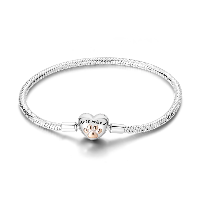 925 Sterling Silver Bracelets 17-20CM Original Leaf Clover Butterfly Heart Bracelet Fit DIY Charms Beads Fashion Women Jewelry