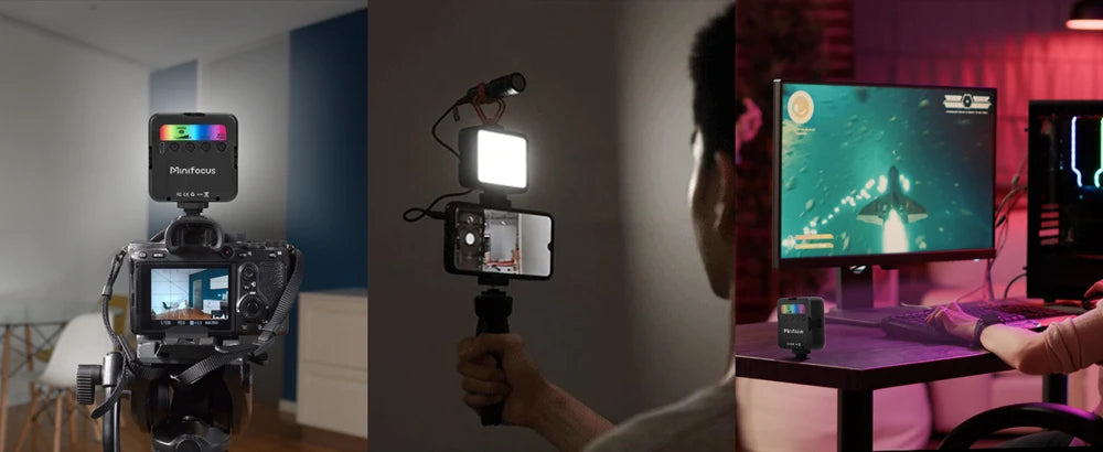 Pocket RGB Fill Light Portable LED Light Video Mini Fill Light For Camera Smartphone for GoPro Laptop Selfie Adjustable RGB Lamp