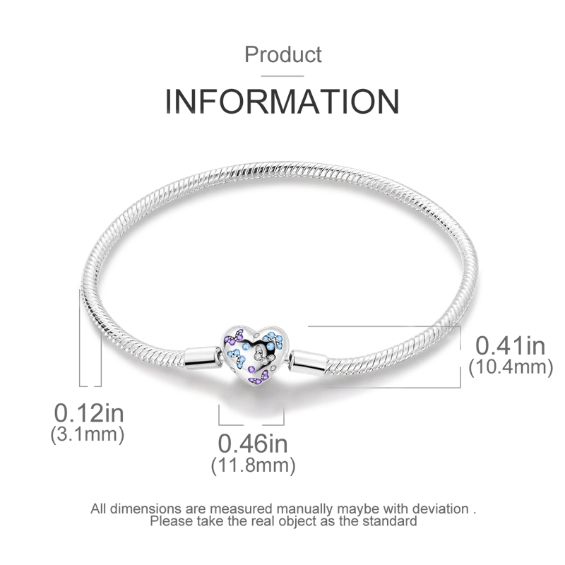 925 Sterling Silver Bracelets 17-20CM Original Leaf Clover Butterfly Heart Bracelet Fit DIY Charms Beads Fashion Women Jewelry