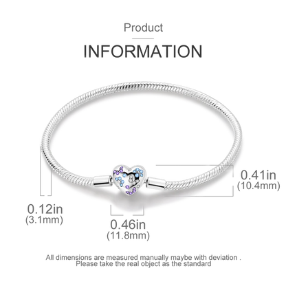 925 Sterling Silver Bracelets 17-20CM Original Leaf Clover Butterfly Heart Bracelet Fit DIY Charms Beads Fashion Women Jewelry