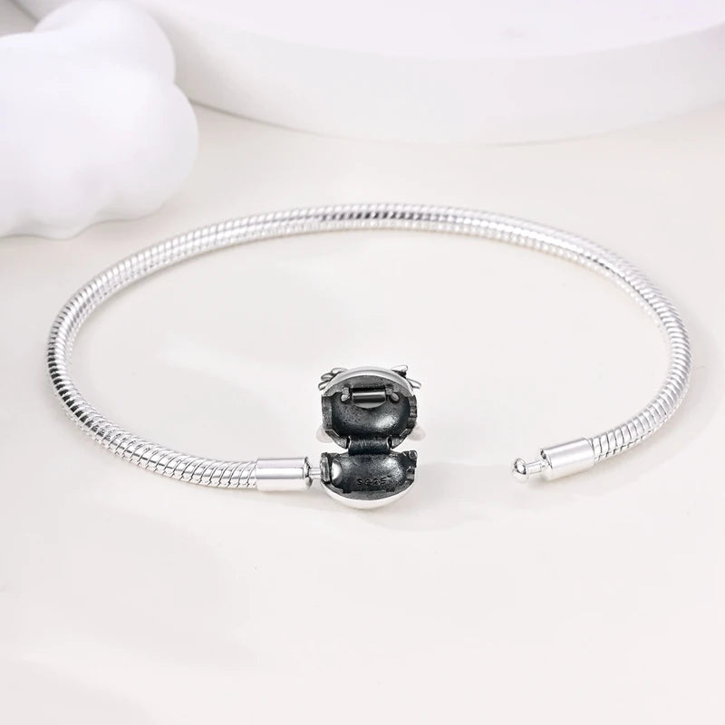 925 Sterling Silver Bracelets 17-20CM Original Leaf Clover Butterfly Heart Bracelet Fit DIY Charms Beads Fashion Women Jewelry