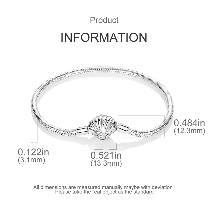 925 Sterling Silver Bracelets 17-20CM Original Leaf Clover Butterfly Heart Bracelet Fit DIY Charms Beads Fashion Women Jewelry