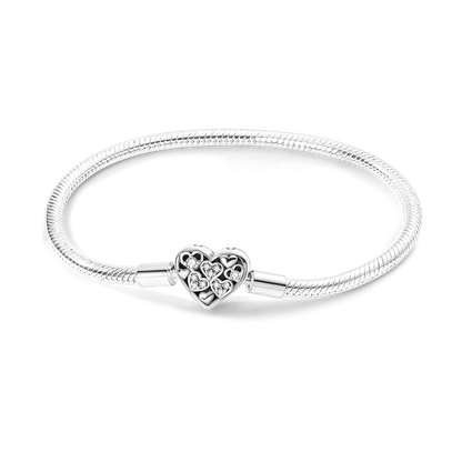925 Sterling Silver Bracelets 17-20CM Original Leaf Clover Butterfly Heart Bracelet Fit DIY Charms Beads Fashion Women Jewelry