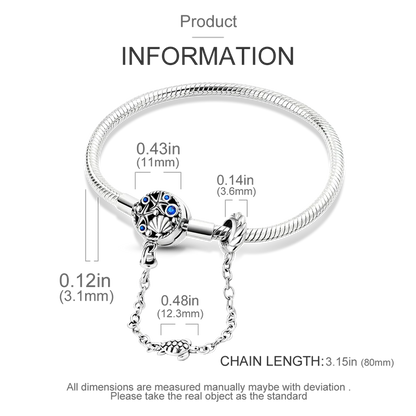 925 Sterling Silver Bracelets 17-20CM Original Leaf Clover Butterfly Heart Bracelet Fit DIY Charms Beads Fashion Women Jewelry