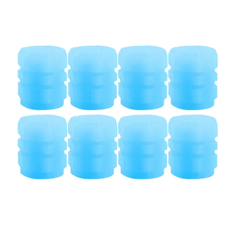 Luminous Valve Caps Fluorescent Night Car Tire Valve Caps Motorcycle Bike Glowing Decor Wheel Nozzles Tyre Cap Car Accessories