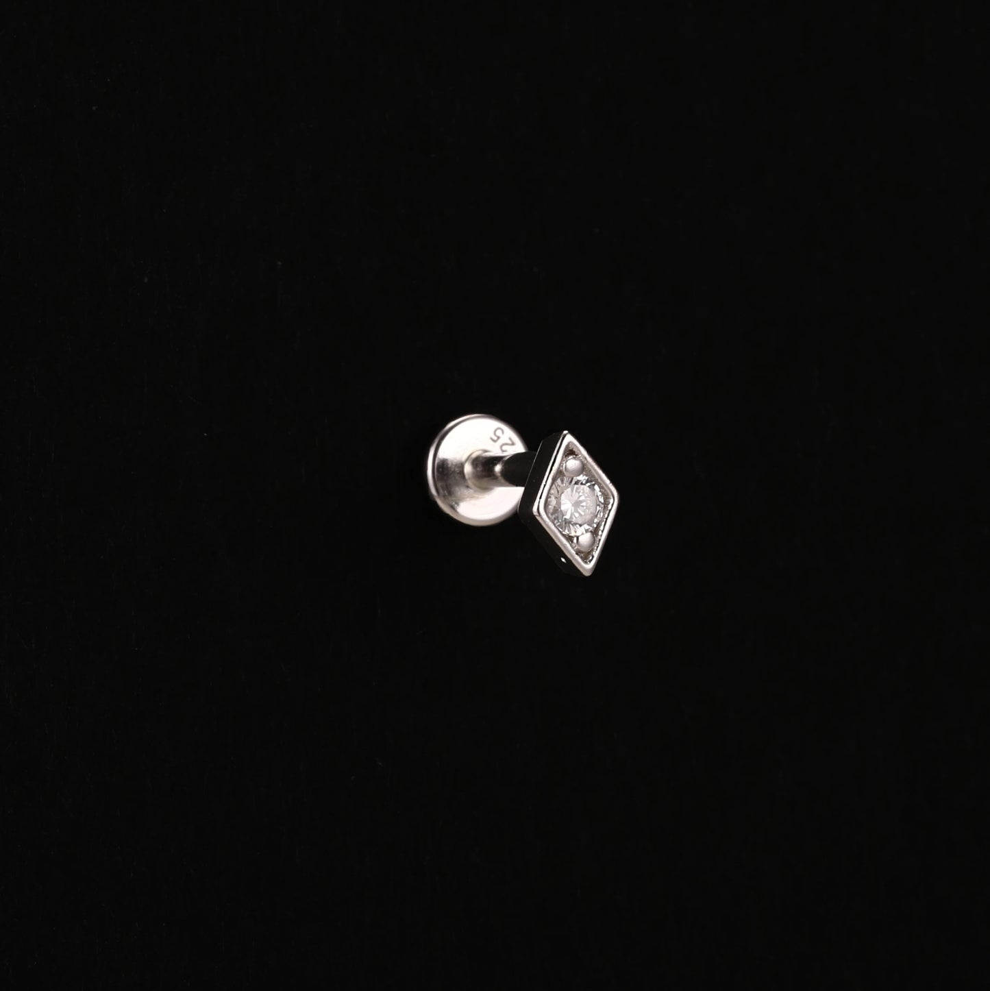 AIDE Heart Round Ball Flat Helix Piercing Earring 925 Sterling Silver Ear Studs Geometric Zircon Exquisite Trinket Studs Aretes