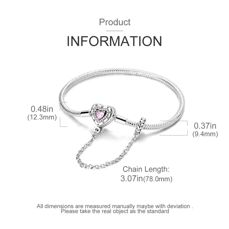 925 Sterling Silver Bracelets 17-20CM Original Leaf Clover Butterfly Heart Bracelet Fit DIY Charms Beads Fashion Women Jewelry