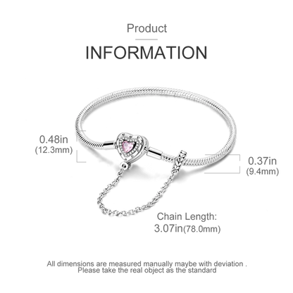 925 Sterling Silver Bracelets 17-20CM Original Leaf Clover Butterfly Heart Bracelet Fit DIY Charms Beads Fashion Women Jewelry